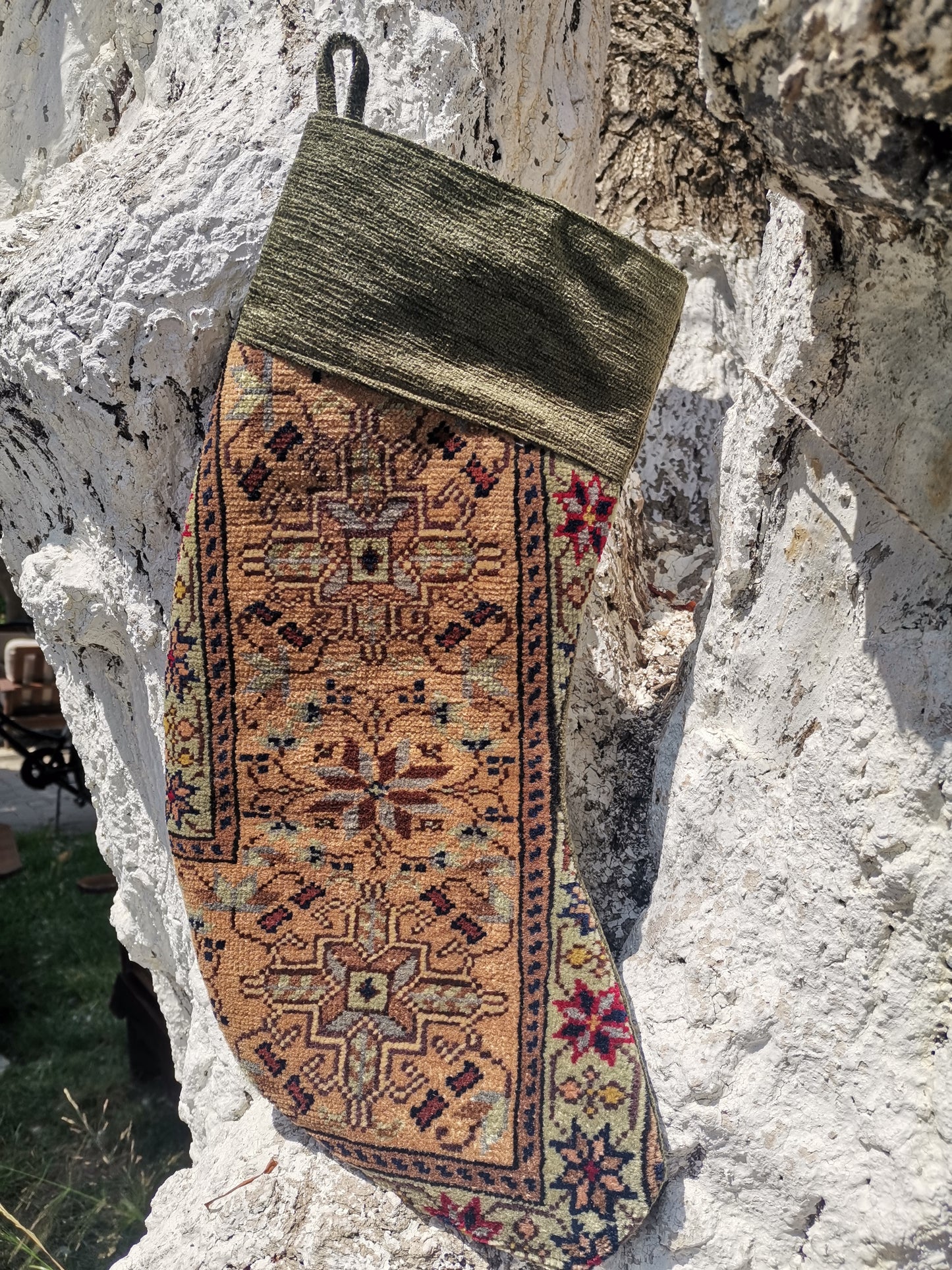 Green Christmas Sock