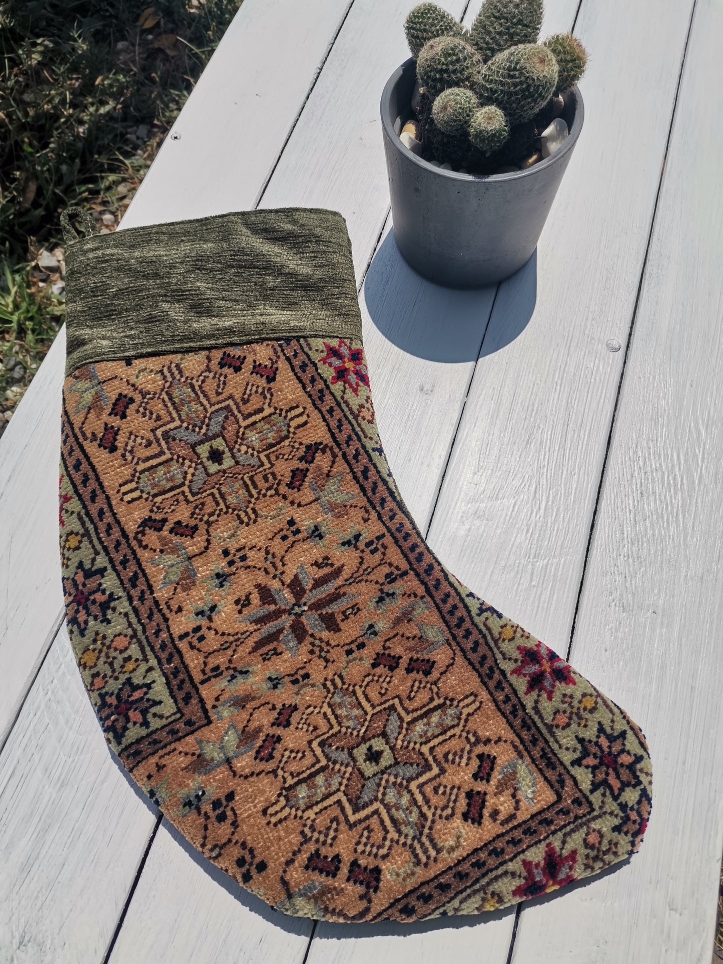 Green Christmas Sock